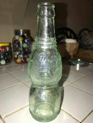 Vintage Antique NuGrape Aqua Glass Soda Bottle Advertising Patent 1920 3