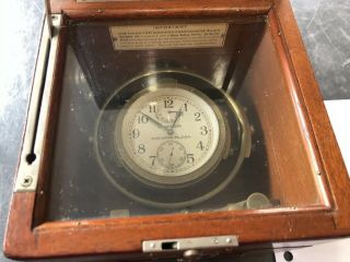 Wwii Hamilton Model 22 Us Navy Deck Watch 21 Jewels W/box Marine Chronometer Mnt