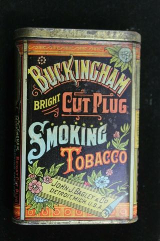 Empty Vintage Tobacco Pocket Tin Buckingham Cut Plug