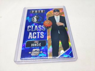 2018 - 19 Contenders Optic Class Acts Blue Cracked Ice Prizms Rc Luka Doncic Wow