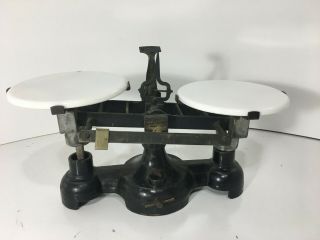 Antique Vintage Cenco Central Scientific Cast Iron Balance Scale