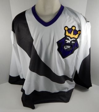 2013 - 14 Manchester Monarchs Blank Game Issued White Jersey Burger King Style 58