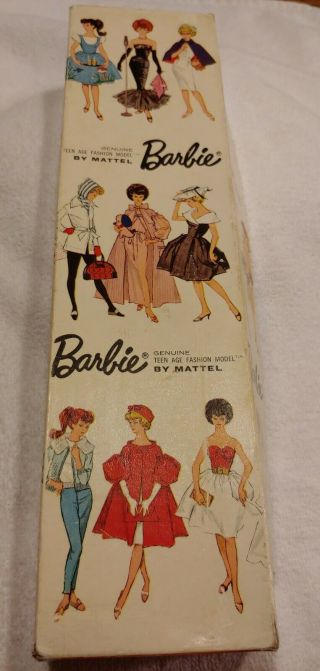 Vintage 1959 850 Barbie Doll Box Top Only Brunette Bubble Cut Japan