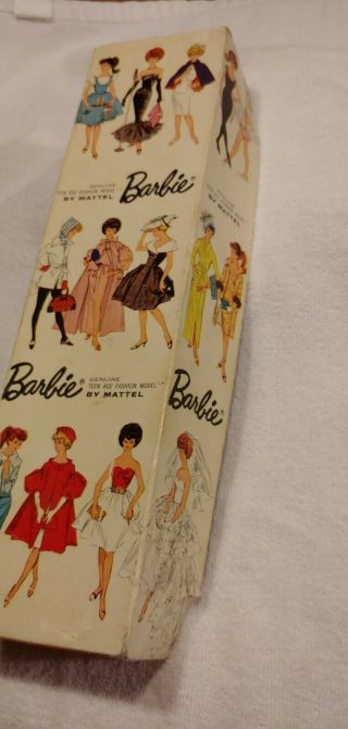 Vintage 1959 850 Barbie Doll BOX TOP ONLY Brunette Bubble Cut japan 2