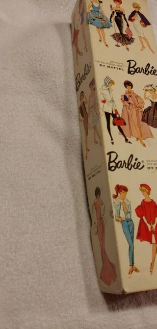 Vintage 1959 850 Barbie Doll BOX TOP ONLY Brunette Bubble Cut japan 3