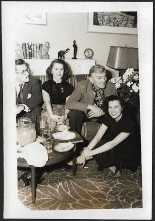 Pin - Up Great Rolf Armstrong,  Jewel Flowers With Friends 1940s Candid Photograph