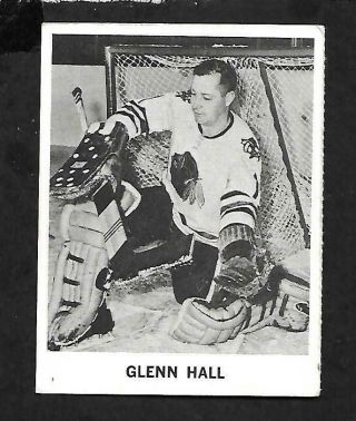 1965 - 66 Coca - Cola Coke Nhl Hockey: Glenn Hall,  Chicago Black Hawks