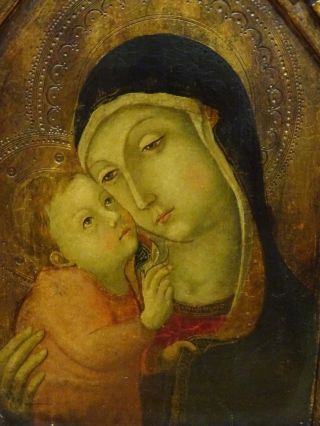 Fine 16th Century Italian Renaissance Old Master Madonna & Baby Oil On Panel 3