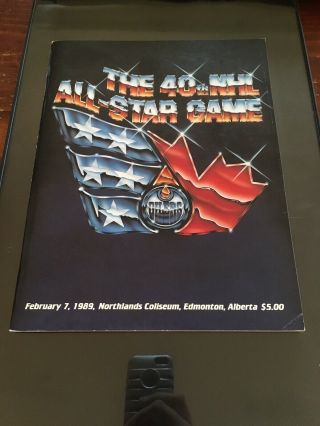 40th Nhl All - Star Game Program Edmonton Feb.  7 1989 Wayne Gretzky