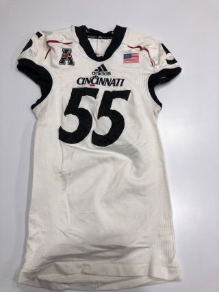 Game Worn Adidas Cincinnati Bearcats Football Jersey 55 Size L