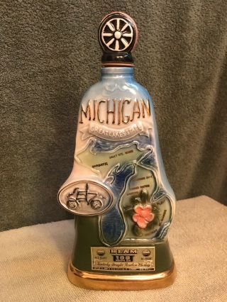 Vintage Jim Beam Decanter Michigan Great Lakes State
