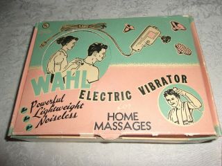 Vintage Wahl Home Electric Massage Vibrator - Model E - With Attachments & Box