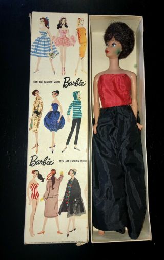 Vintage Barbie Bubble Cut Brunette Doll Dress 850 Japan 1964