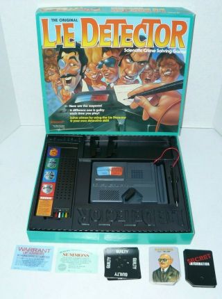 Vintage The Lie Detector Board Game 1987 100 Complete Pressman