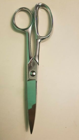 L4972 - Vintage Cutco 8 Inch Chrome Take Apart Kitchen Scissors Serrated -