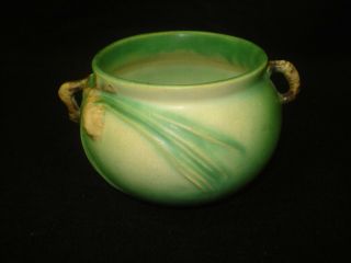Vintage Antique Roseville Art Pottery Green Pine Cone Jardiniere Vase/Pot 632 - 3 3