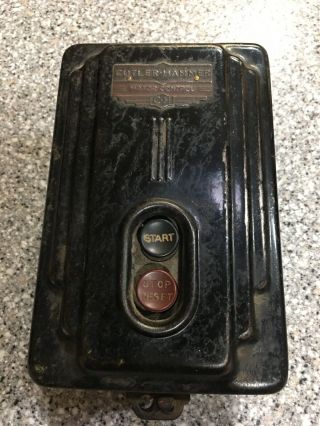 Vintage Art Deco Cutler Hammer Machine Off/on Switch