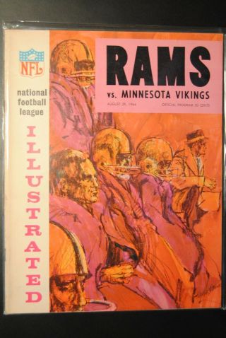 1964 Los Angeles Rams Vs Minnesota Vikings Football Program - Roman Gabriel