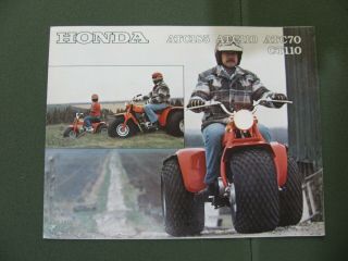 1980 Honda Atc185,  Atc110,  Atc70,  Ct110 Trike 3 Wheeler Sales Brochure Canadian
