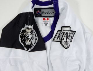 2013 - 14 Manchester Monarchs Blank Game Issued White Jersey Burger King Style 56 3