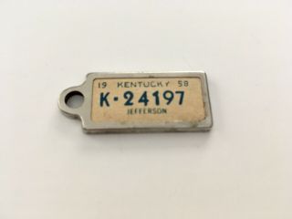 1958 Vintage Ohio Disabled American Veteran Key Chain Mini License Plate