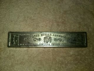 Vintage Federated Metals Corporation Babbitt Nickel Ignot Bar 2lbs - 3lbs