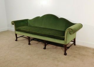 Kindel Furniture Winterthur 18th C.  Camelback 8 Legged Mahogany Chippendale Sofa