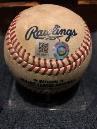 Gerrit Cole Game MLB Authenticated Pitched Ball From 20th Win 2019 Pujols 2