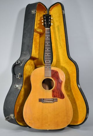 1968 Gibson J - 50 Vintage Natural Finish Acoustic Guitar W/case