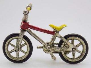 Vintage Solid Silver Italian Made Rare Bmx Bicycle Miniature Stamped Figurine