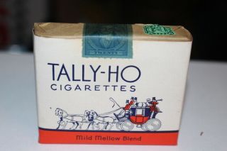 Vintage Tally - Ho Cigarette Package Pack Tobacco Sign Empty Display Only