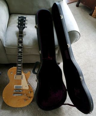 Vintage 1975 Gibson Les Paul Deluxe Rare Blonde Single Piece Top Case