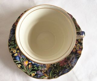 Vintage Art Deco Royal Winton “Crocus” Chintz Flowers Tea Cup And Saucer 3