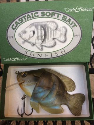 Vintage Fishing Lure Castaic Sunfish Bluegill Soft Bait Swimbait Nos Bps