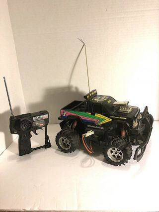 Nikko Black Thunder Apache Rc Truck Vintage 1992 With Remote And Battery