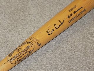 Bill Buckner H&b Game Signed Bat Los Angeles Dodgers Cubs Red Sox
