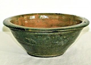 Chinese Tang Tomb Burial Pottery Bowl Sancai Ware C.  7th - 8th C / 6.  75 " D X 2.  5 "
