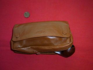 A Light Brown Leather " Savinelli 1876 " One Pipe Tobacco Pouch