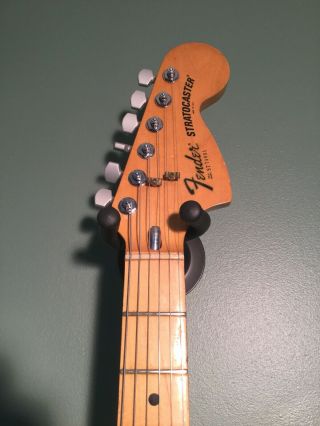 Vintage 1977 American Fender Stratocaster USA Strat Black Big Headstock W/ OHSC 3