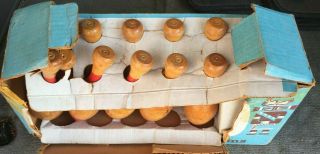 Vintage Skowhegan Duck Pins Wooden Bowling Set