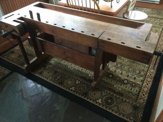 Antique Woodworker’s Bench - Made In Finland