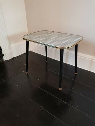 Small Vintage 50s Mid Century Side \ Coffee Table Dansette Legs Rockabilly Retro
