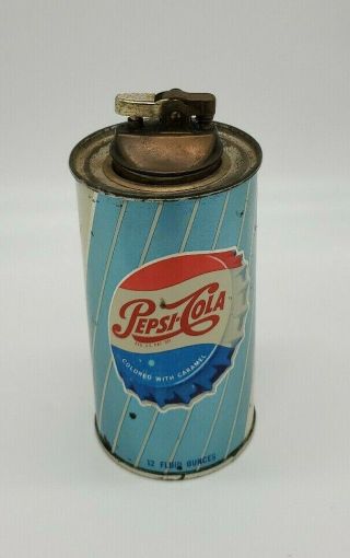Vintage 1964 Pepsi - Cola Soda Can/ Lighter Japanese Made