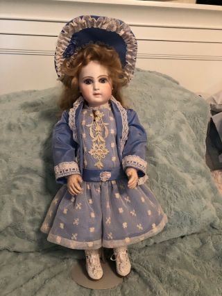 Antique 17 " Doll Jumeau Bebe Portrait 8 Ball Jointed Body