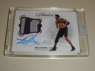 2018 - 19 Panini Flawless Encased Ruby Patch Jersey Auto Deandre Ayton 01/15