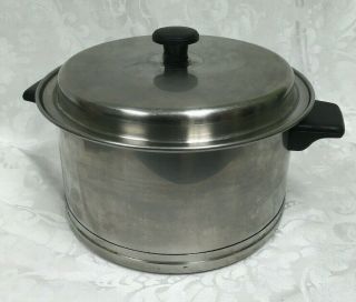 Vintage Lifetime 18 - 8 R7 Stainless Steel Cookware 6 Qt Stock Pot With Lid Flaws