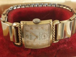 Vintage Gruen Curvex Precision 10k Gold Filled Mens Watch 440 - 498parts