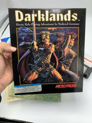 Micro Prose Darklands Medieval Germany IBM PC 1992 Vintage Game 5.  25 