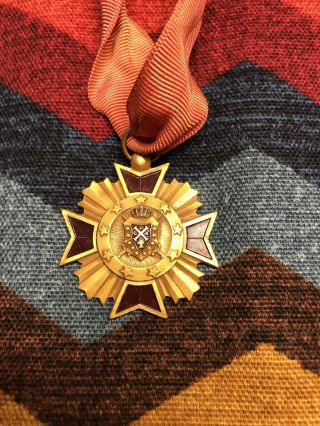 Vintage Demolay Advisors Pendant Medal Masonic