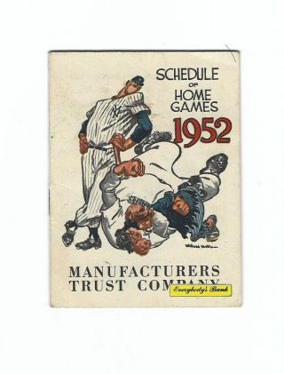 1952 Ny Yankees / Brooklyn Dodgers / Ny Giants